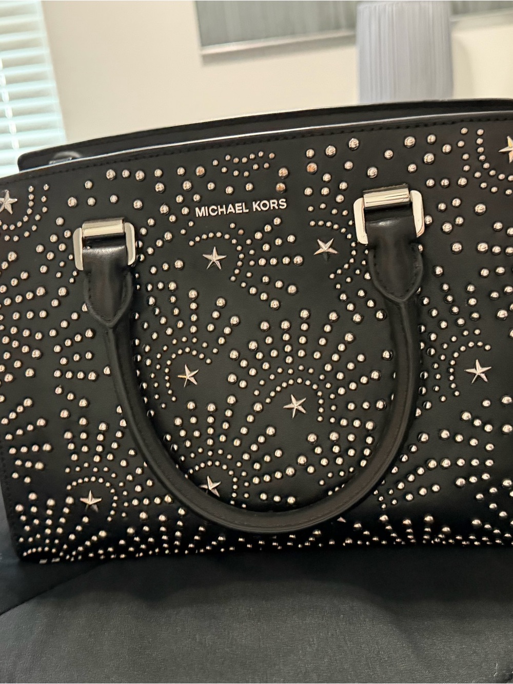 Michael Kors Black Star & Studded Satchel